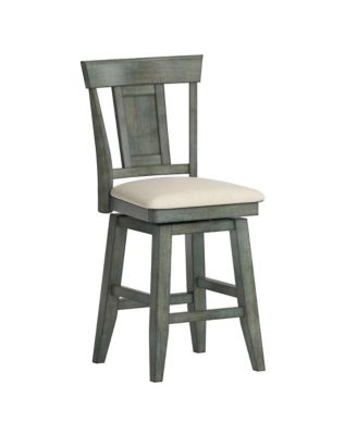 Lea Panel Swivel Counter Stool With Linen Seat