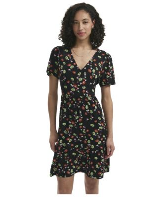 Women's Misha Floral-Print Tiered Short-Sleeve Dress