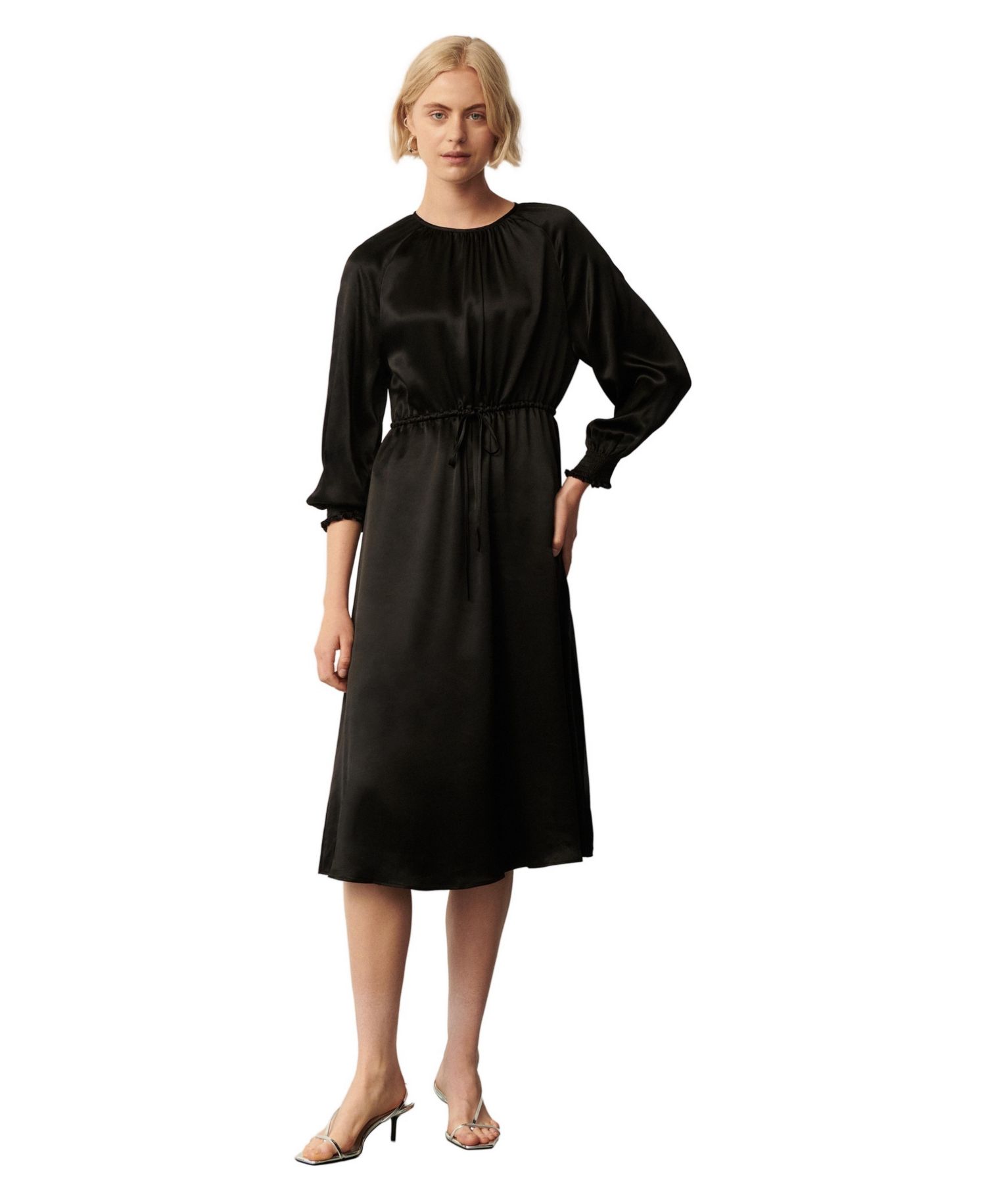 Women's Florian Midi Round Neck 3/4 Sleeve Dress
