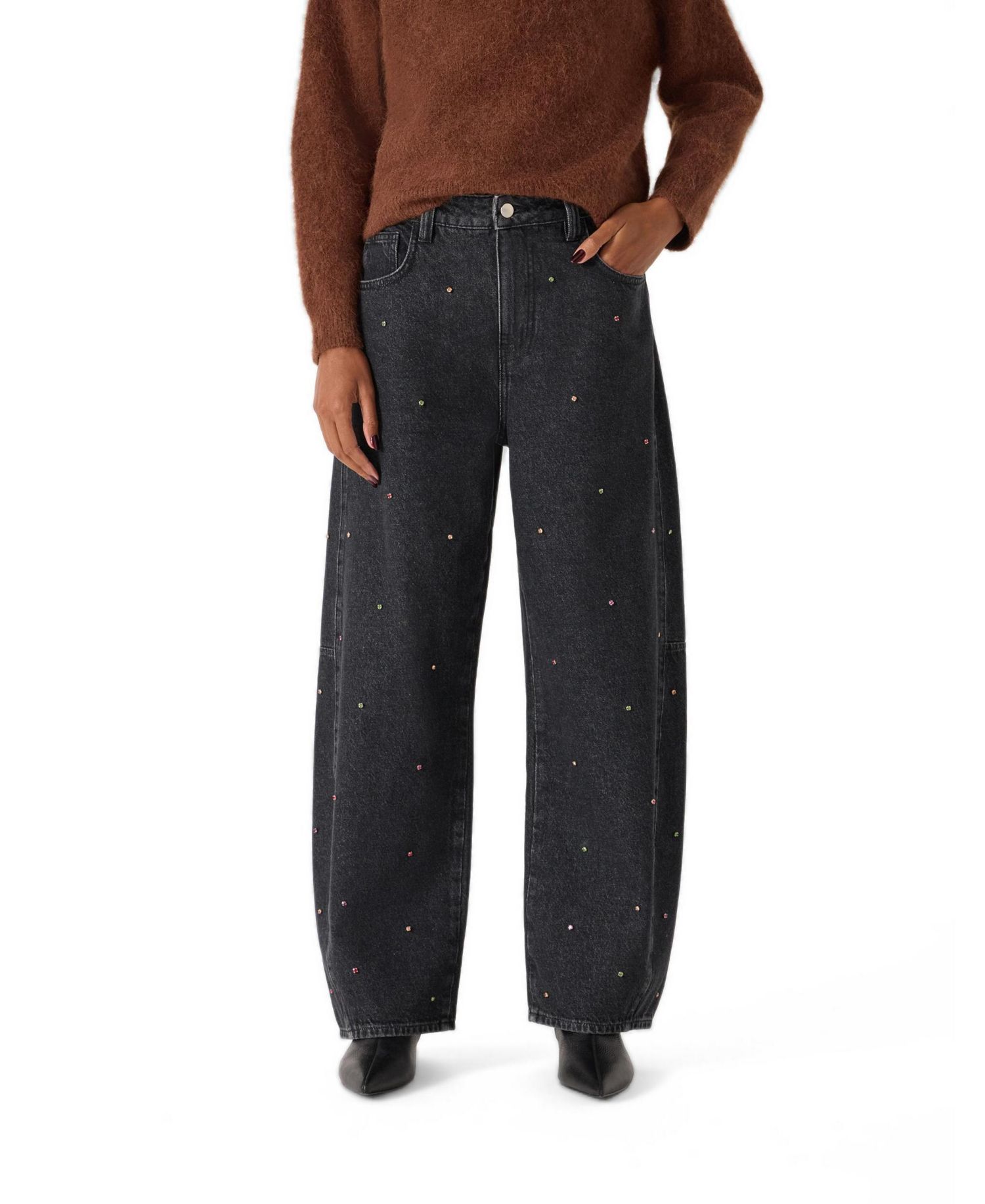 Women's Bree High-Waisted Barrel-Leg Relaxed-Fit Jeans