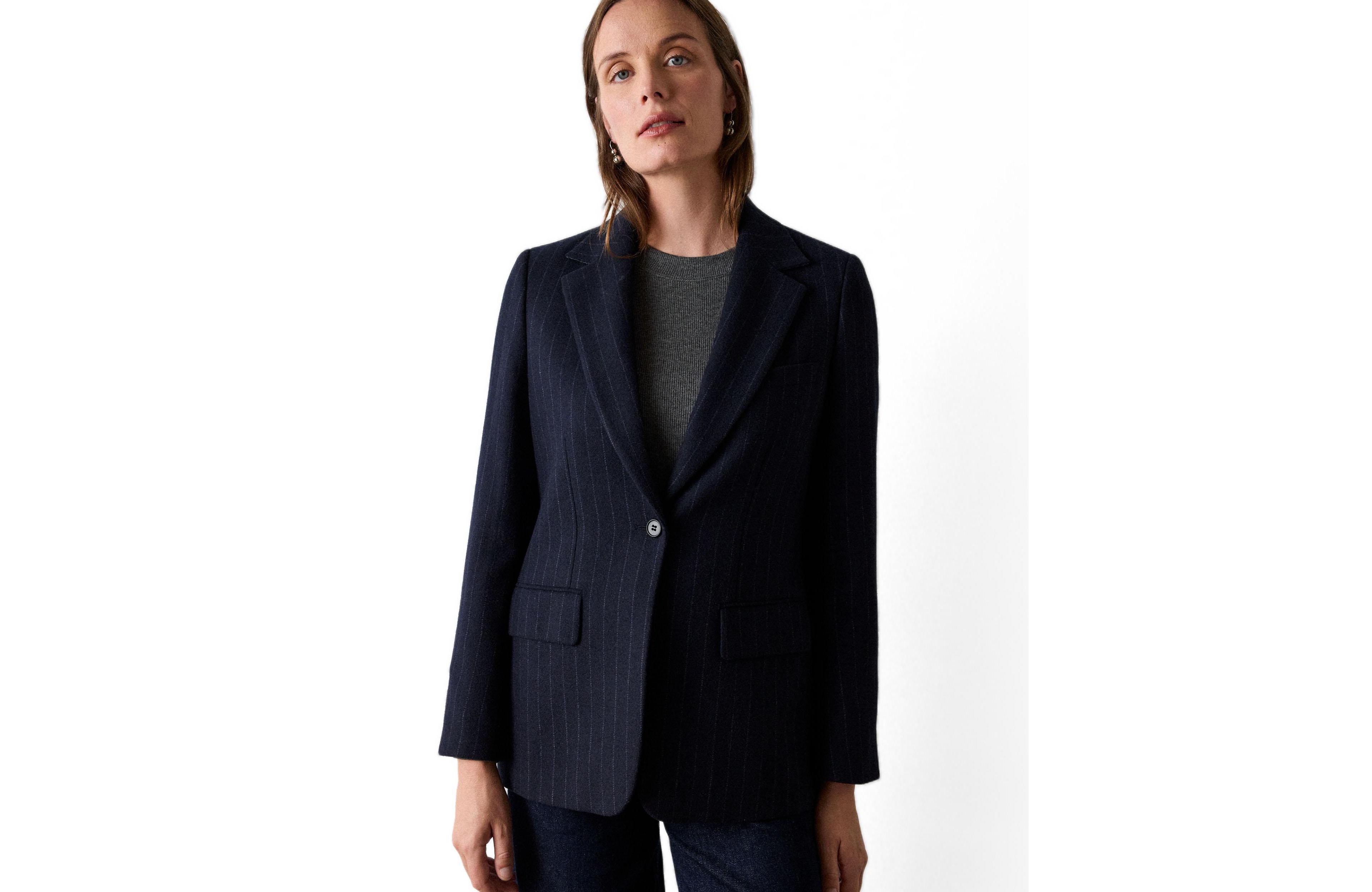 Whistles Women's Pinstripe Wool-Blend Blazer