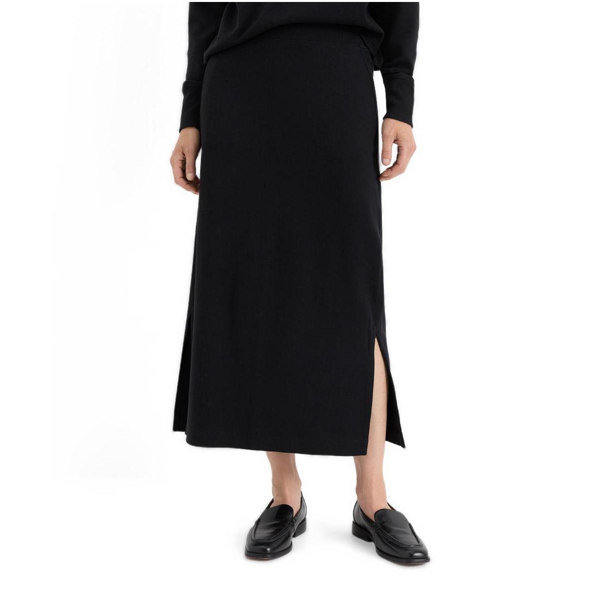 Pact Women's Organic Cotton Roam Midi Skirt - Black