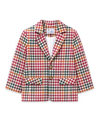 Boys' 4-20 Plaid Notched-Lapel Blazer