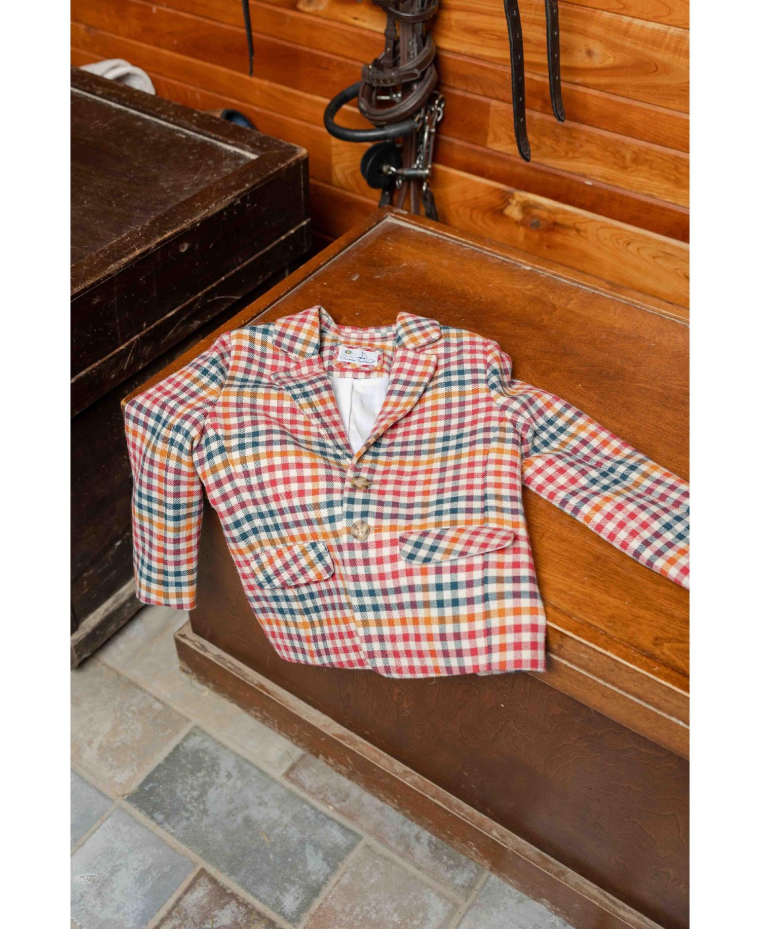 Boys' 4-20 Plaid Notched-Lapel Blazer