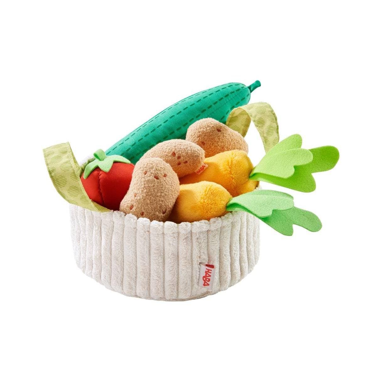 Haba Biofino Vegetable Basket Soft Play Food 8-Piece Set, Ages 3+