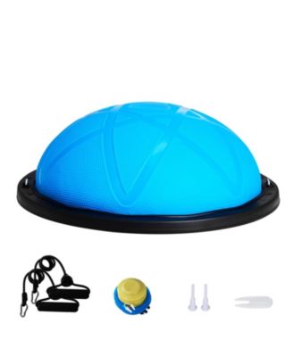 23 Inch Half Balance Ball Trainer with Resistance Bands Pump and 660 Pound Capacity