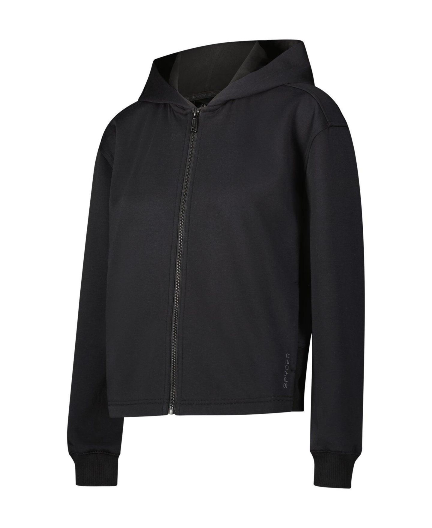 Женское худи Spyder Juniper Full-Zip Cropped Scuba-Knit, цвет: Чёрный — фото 2