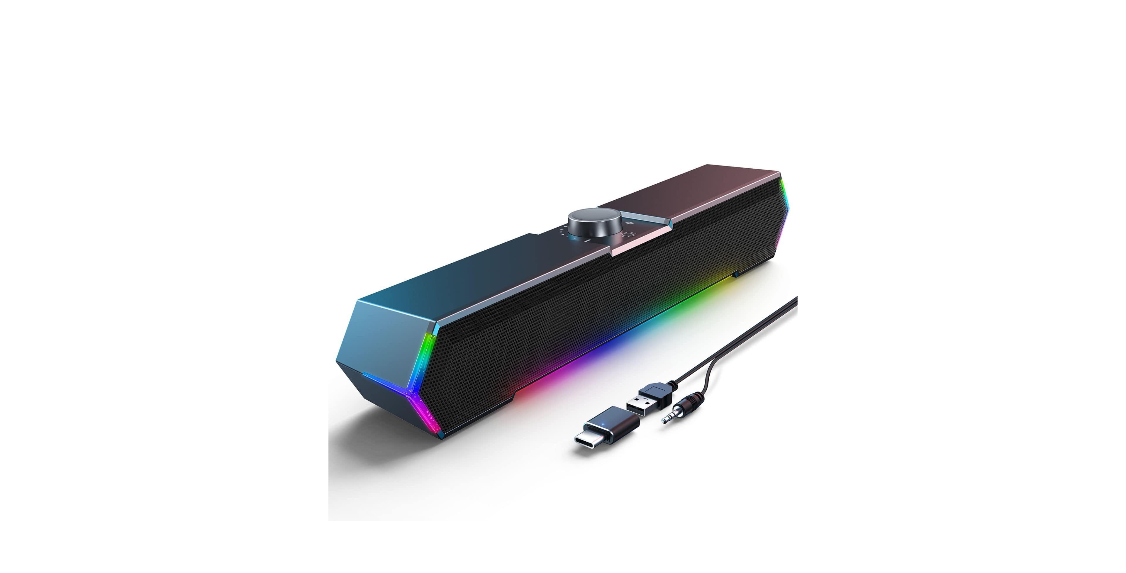 Lofree Touch Control Dynamic-Lights Compact Desktop Computer Speakers for Pc/Mac
