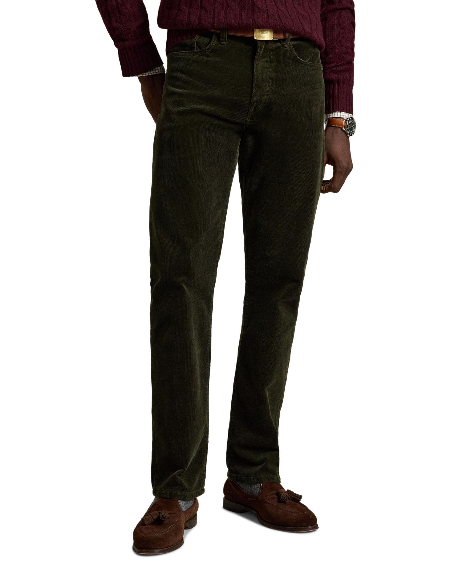 Men's Hampton Stretch Straight-Leg Corduroy Pants