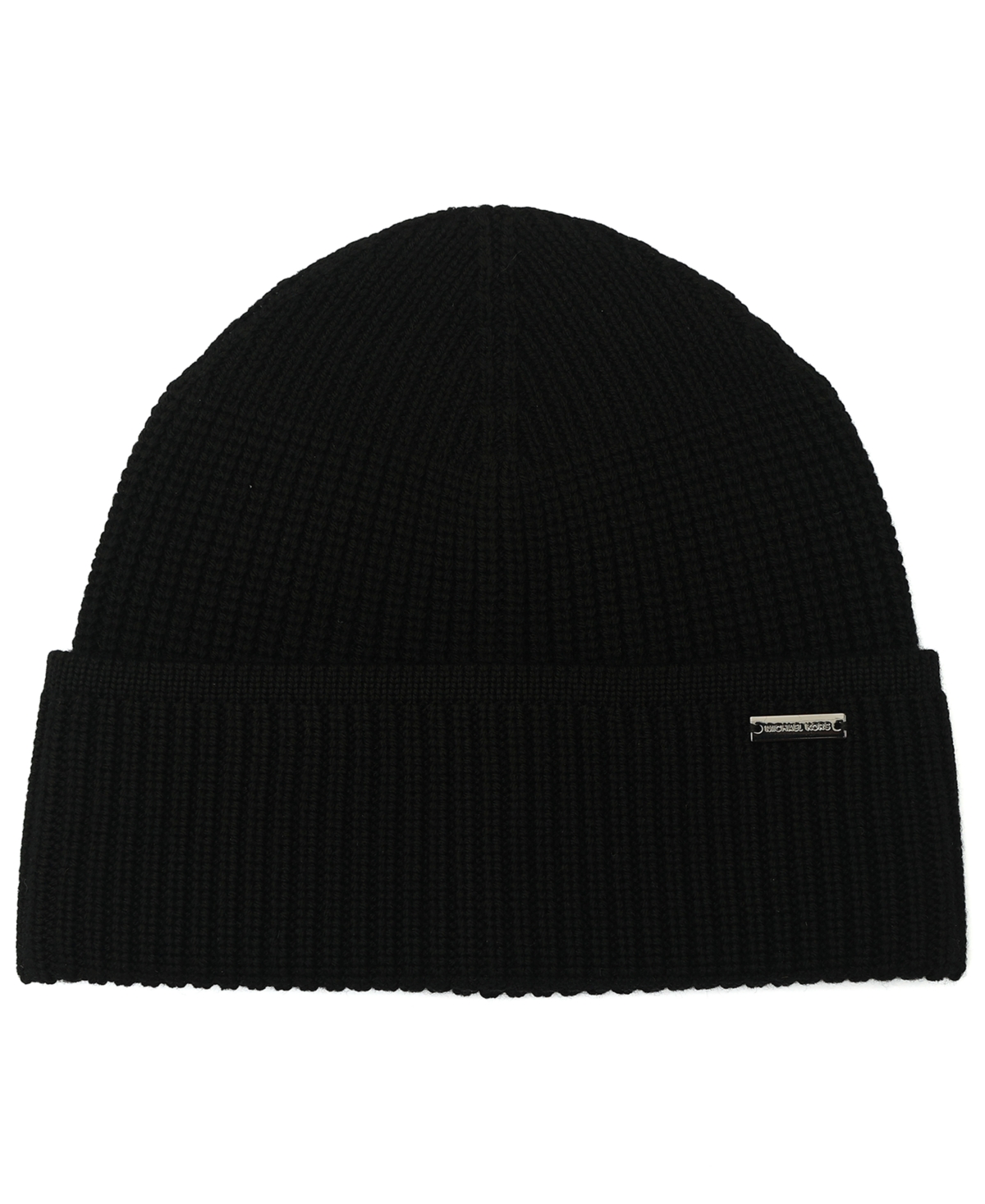 Michael Kors Merino Wool Ribbed-Knit Beanie - Black