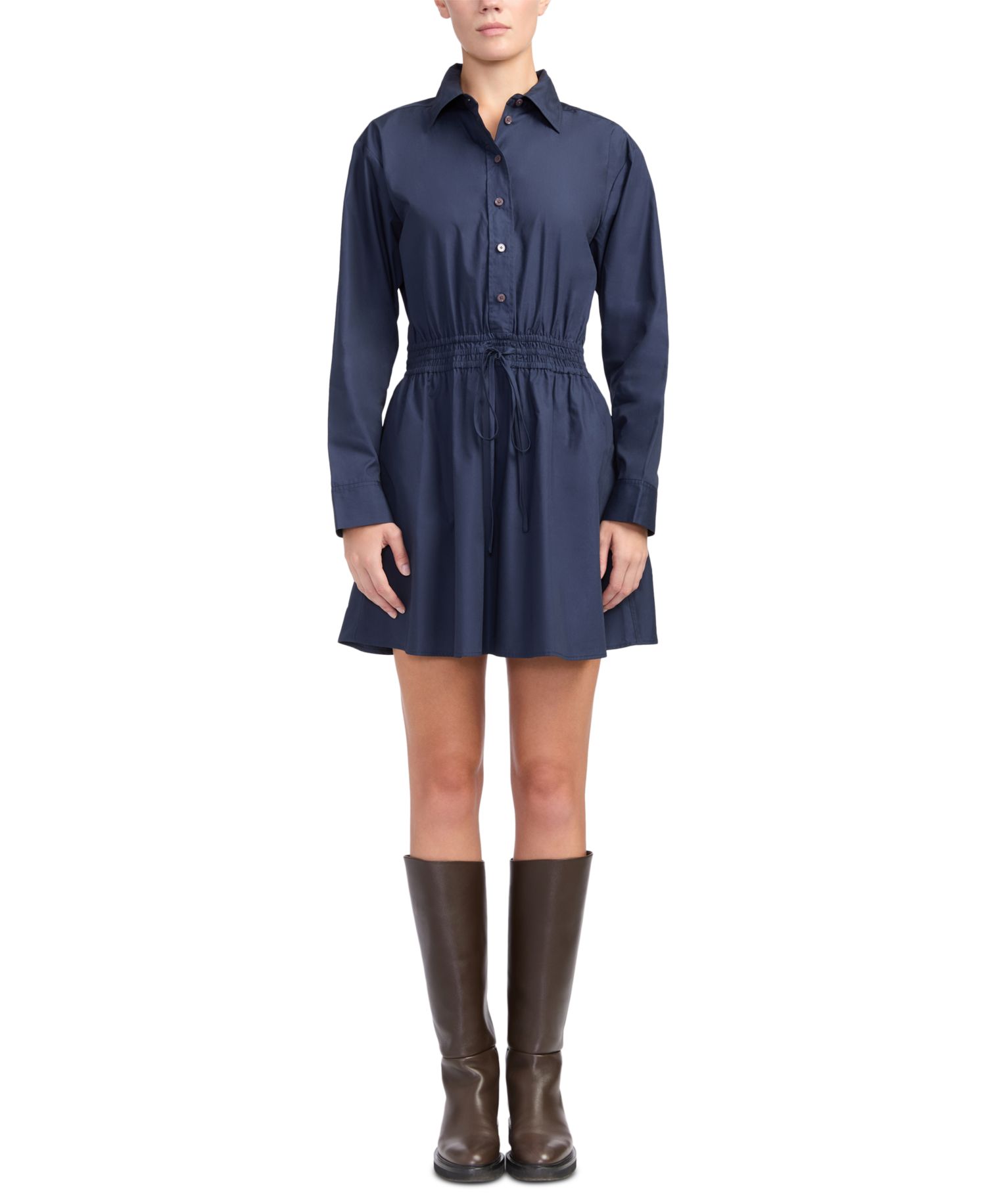 Women's Valen Long-Sleeve Collared Fit & Flare Shirt Dress