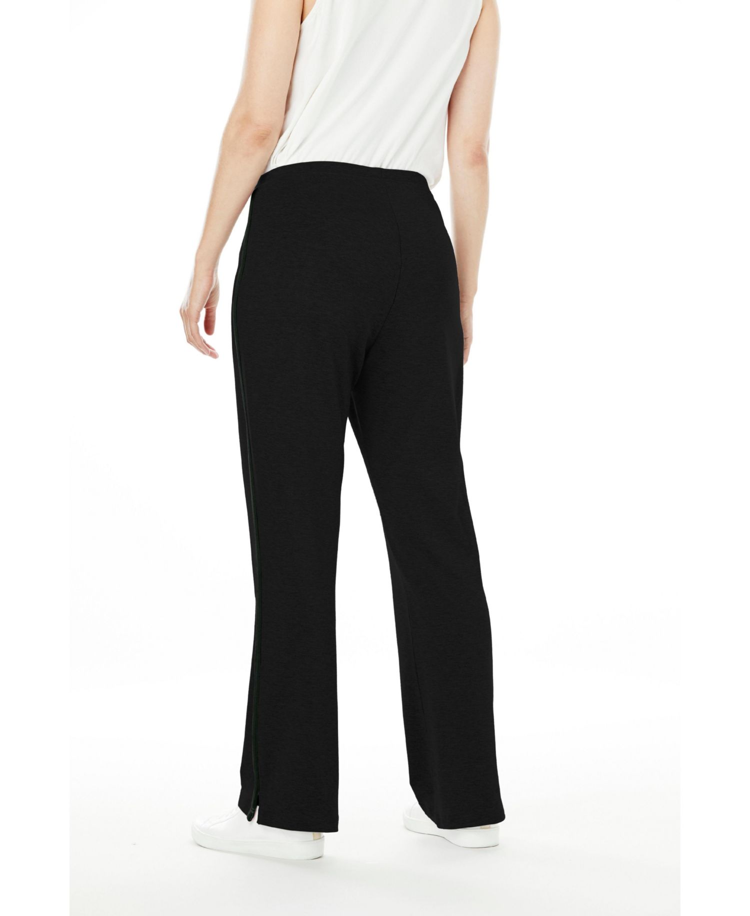 Plus Size Bootcut Pull-On Side-Stripe Leggings