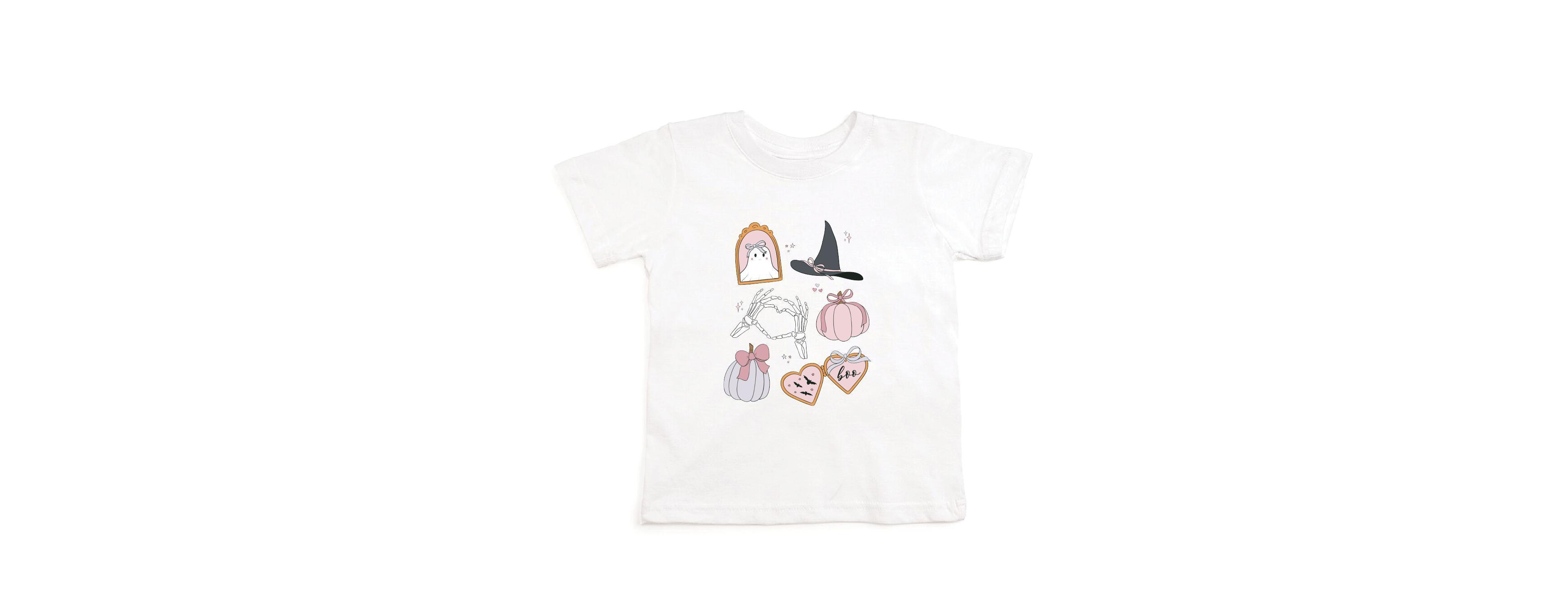 Sweet Wink Girls' 4-16 Spooky Girlie Halloween Graphic T-Shirt