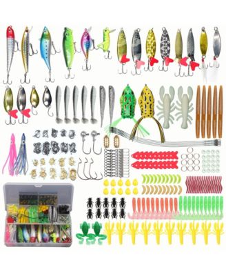 399 Piece Fishing Lures Tackle Box Kit Soft Hard Bait Hooks Accessories For Freshwater Saltwater