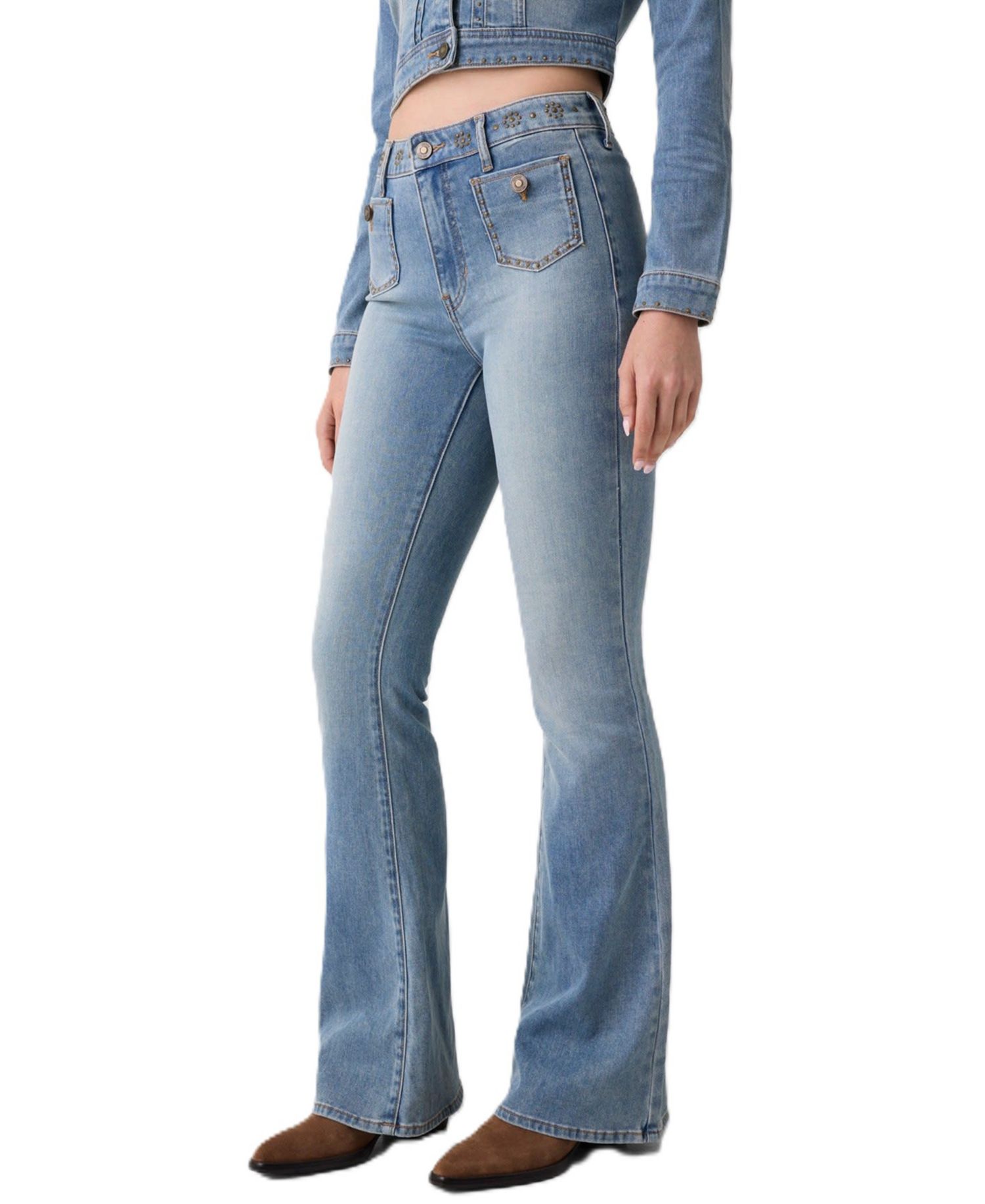 Women's Belle High-Rise Flare Stretch Jeans