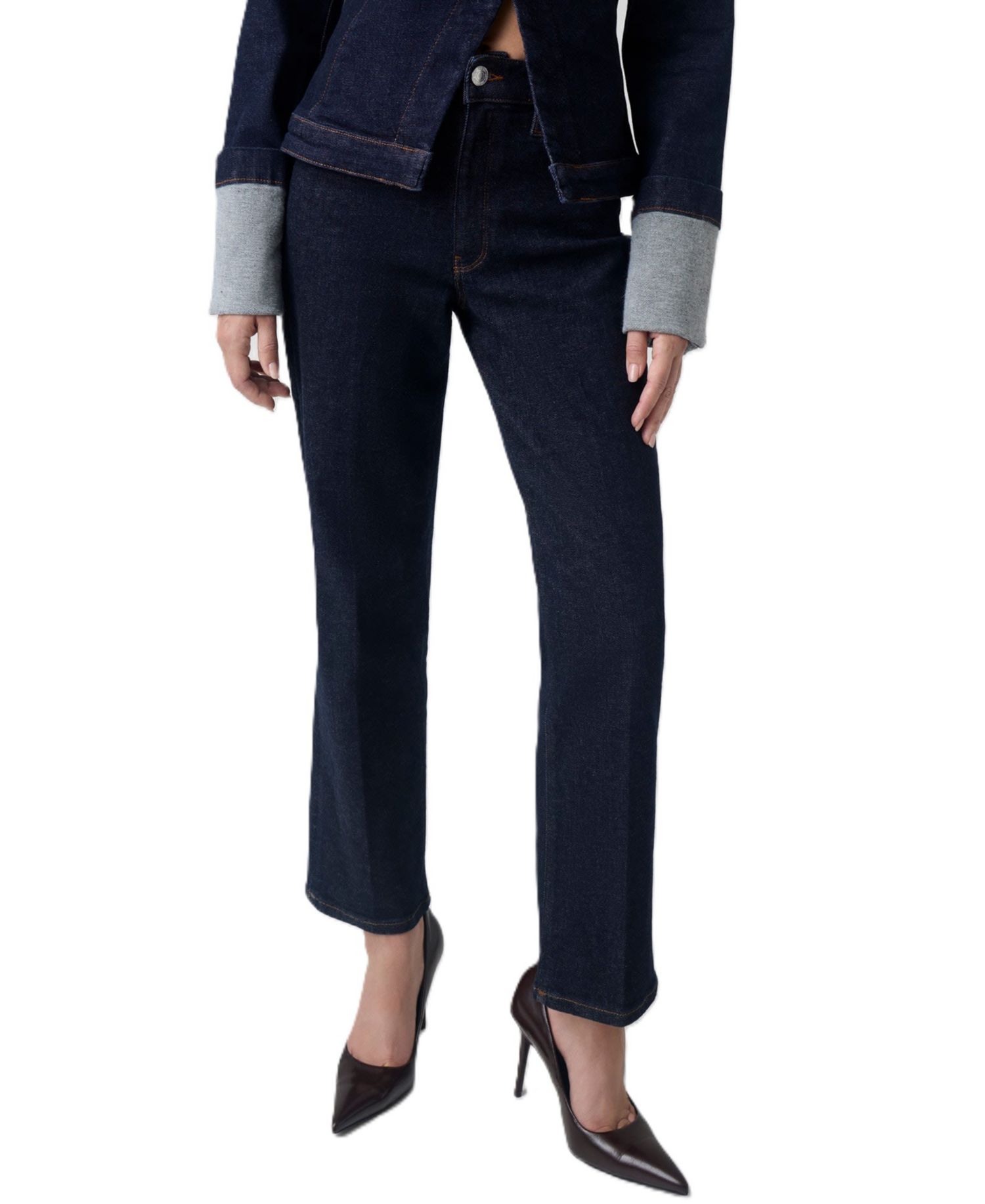 Women's Victoire High-Waisted Straight-Leg Stretch Denim Jeans