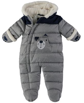 Baby Boys' Animal-Inspired Sherpa-Lined Hood Snowsuit