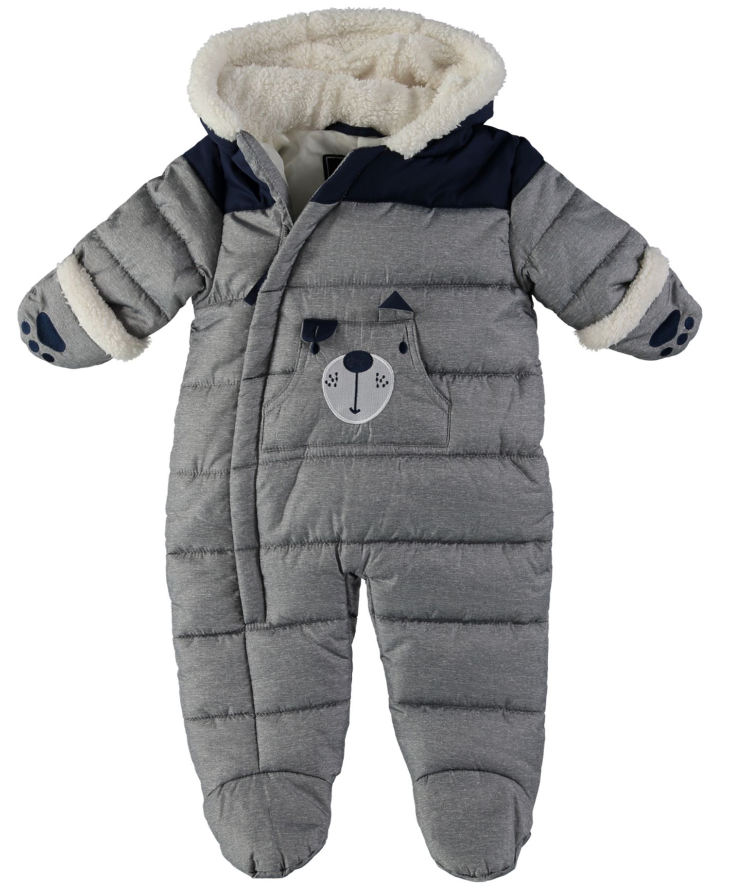 Baby Boys' Animal-Inspired Sherpa-Lined Hood Snowsuit