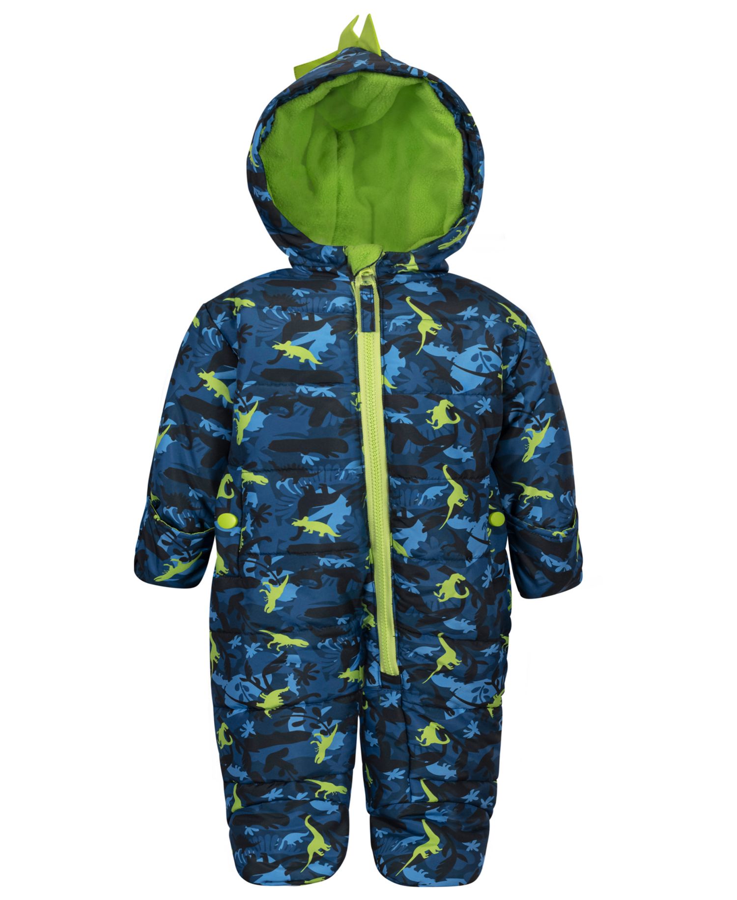 Baby Boys' Dinosaur-Print 3D-Hood Snowsuit