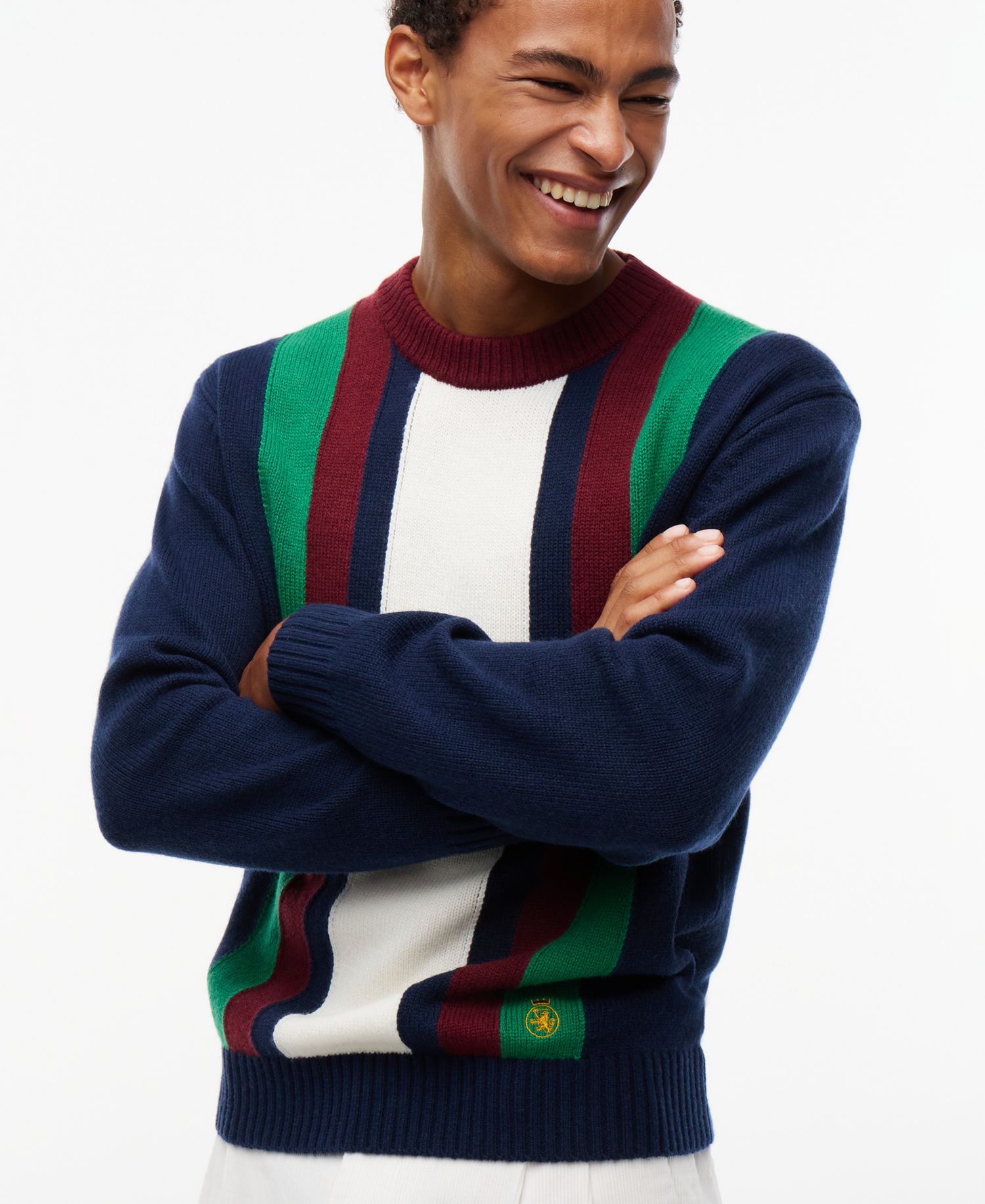 Men's American Icons Striped Long-Sleeve Sweater