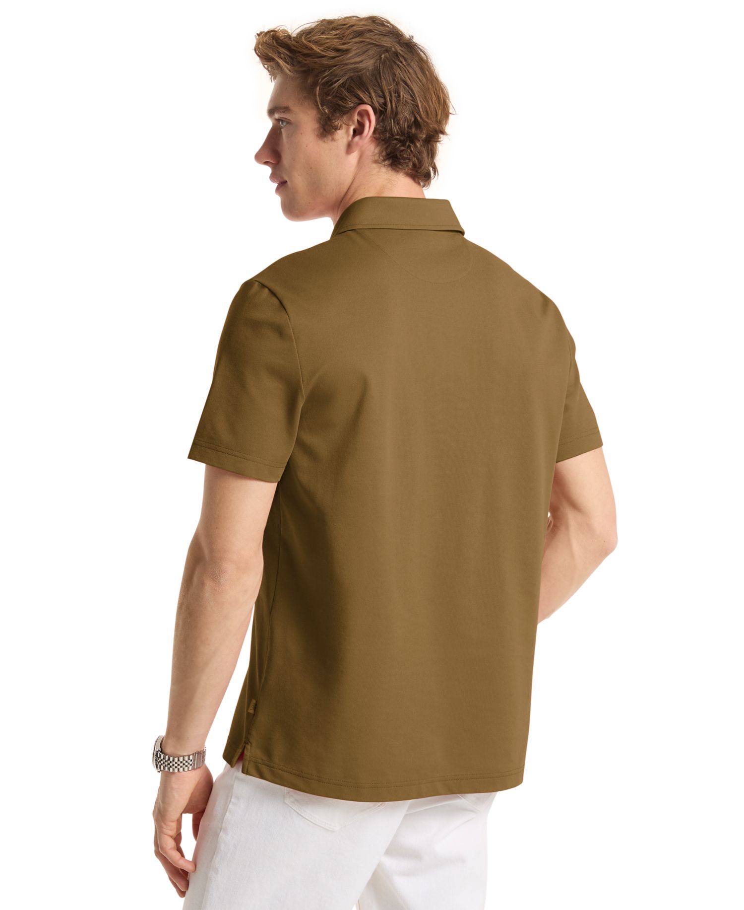 Men's Sleek Regular-Fit Quarter-Zip Polo Shirt