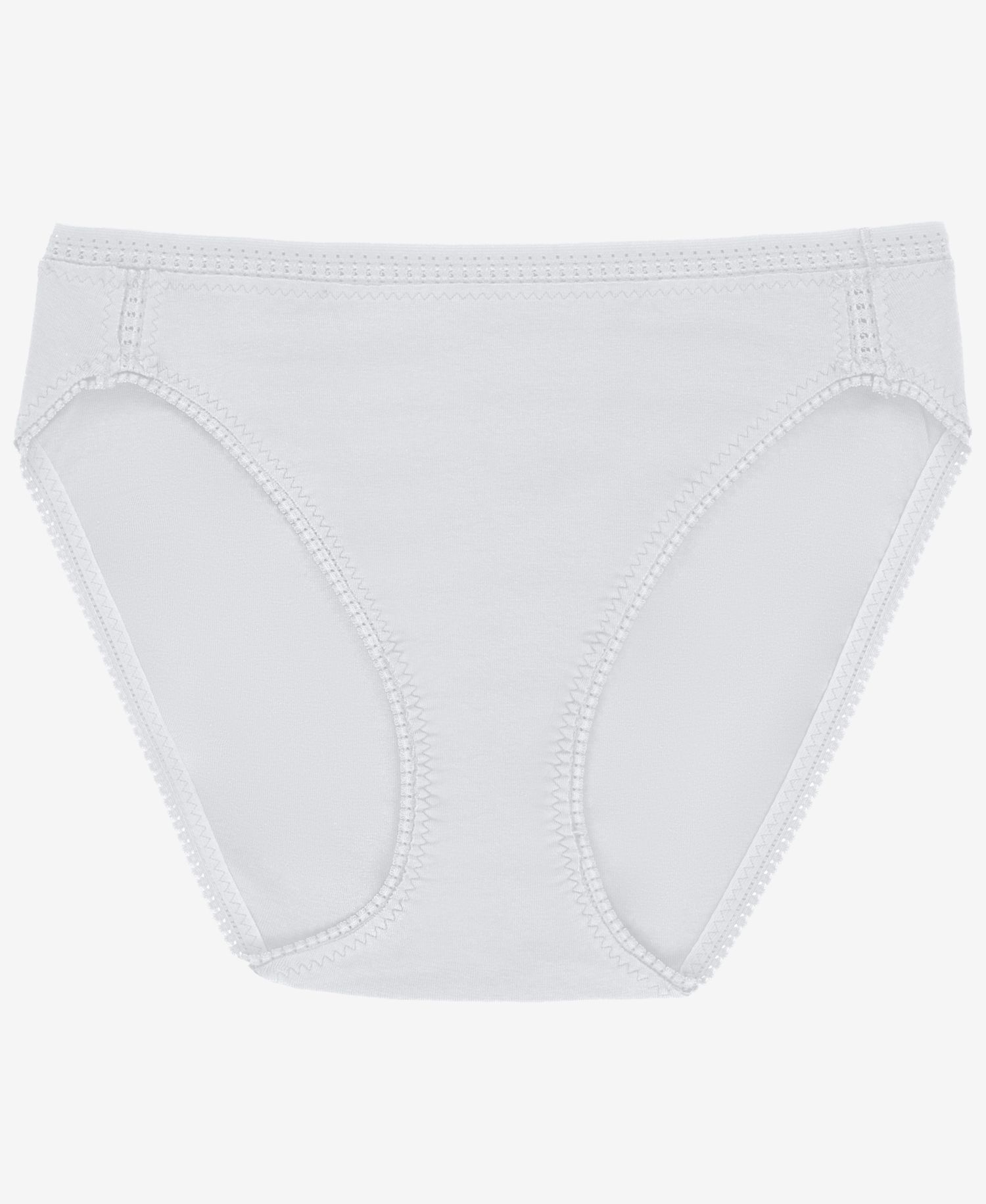 Women's Cabana Cotton-Blend Hi-Cut Brief Crochet Trim Panty, 3-Pack