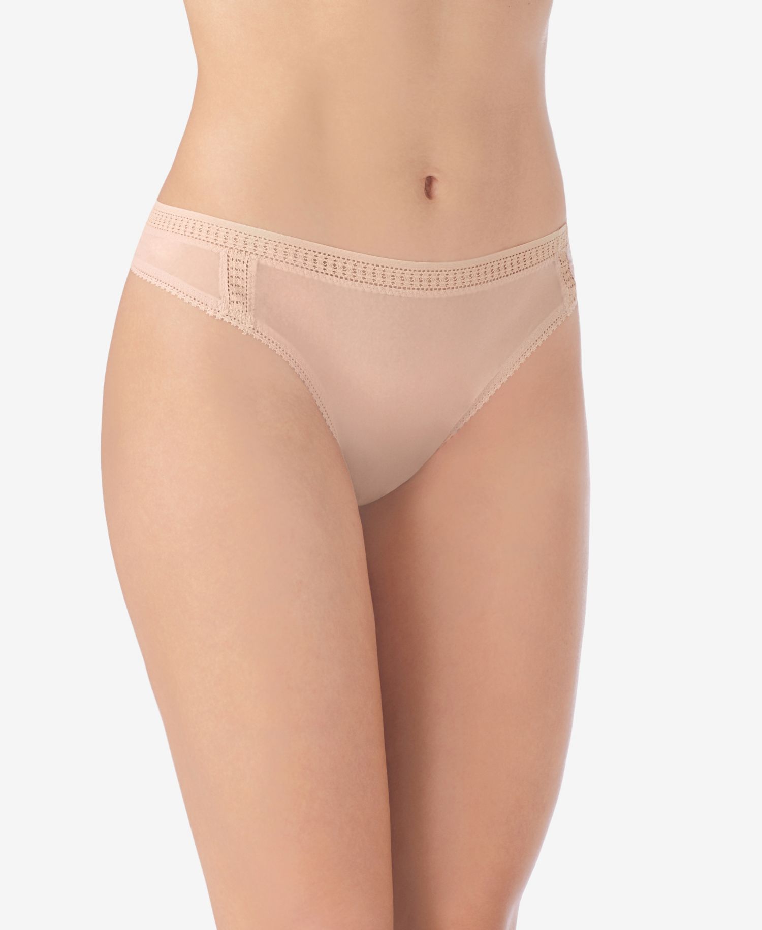 Women's High-Cut High-Rise Gossamer Mesh Thong, 3-Pack