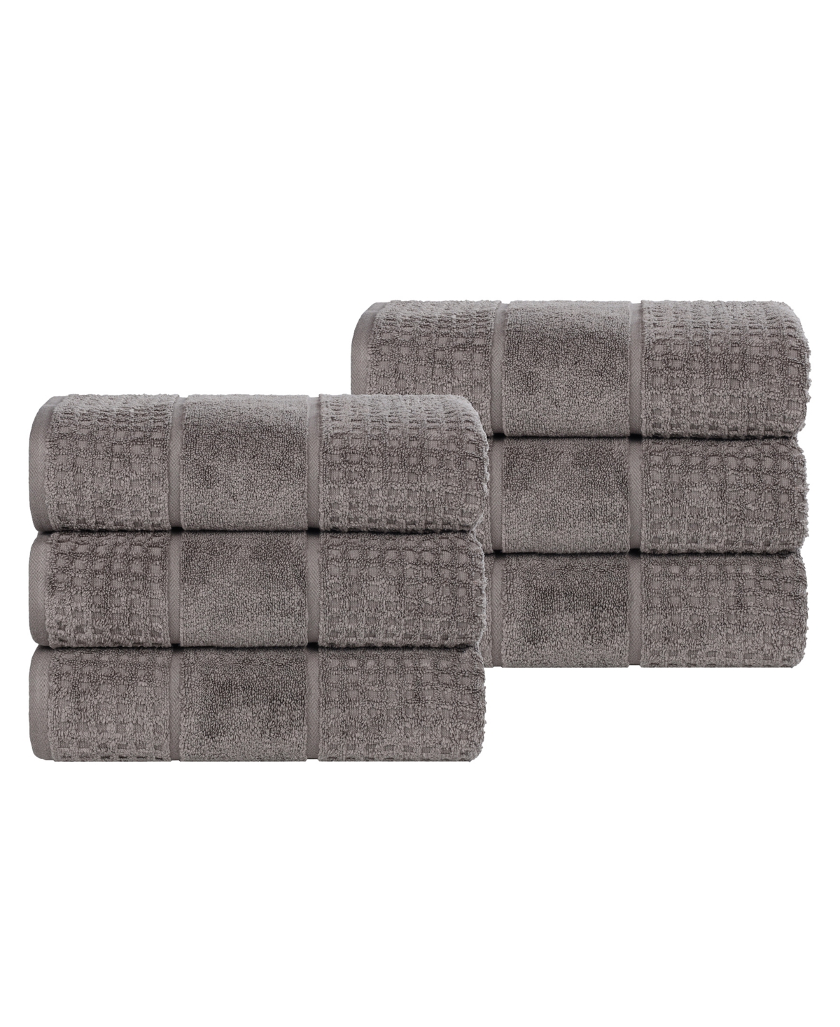 Superior Napa Zero Twist Waffle Honeycomb Plush Soft Absorbent 6-Piece Hand Towel Set
