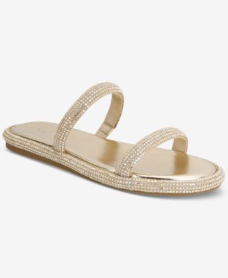 Women's Mattey Flat Embellished Round Toe Sandals