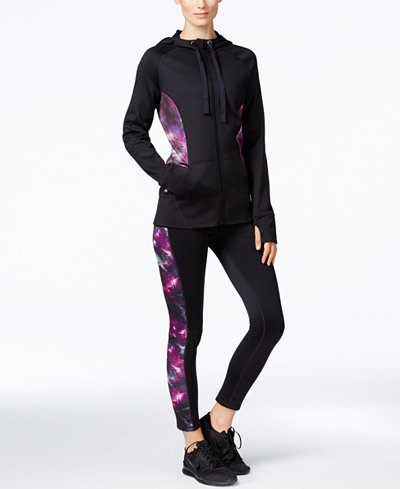 Ideology Space-Dyed Hoodie & Fleece Leggings, Only at Macy's