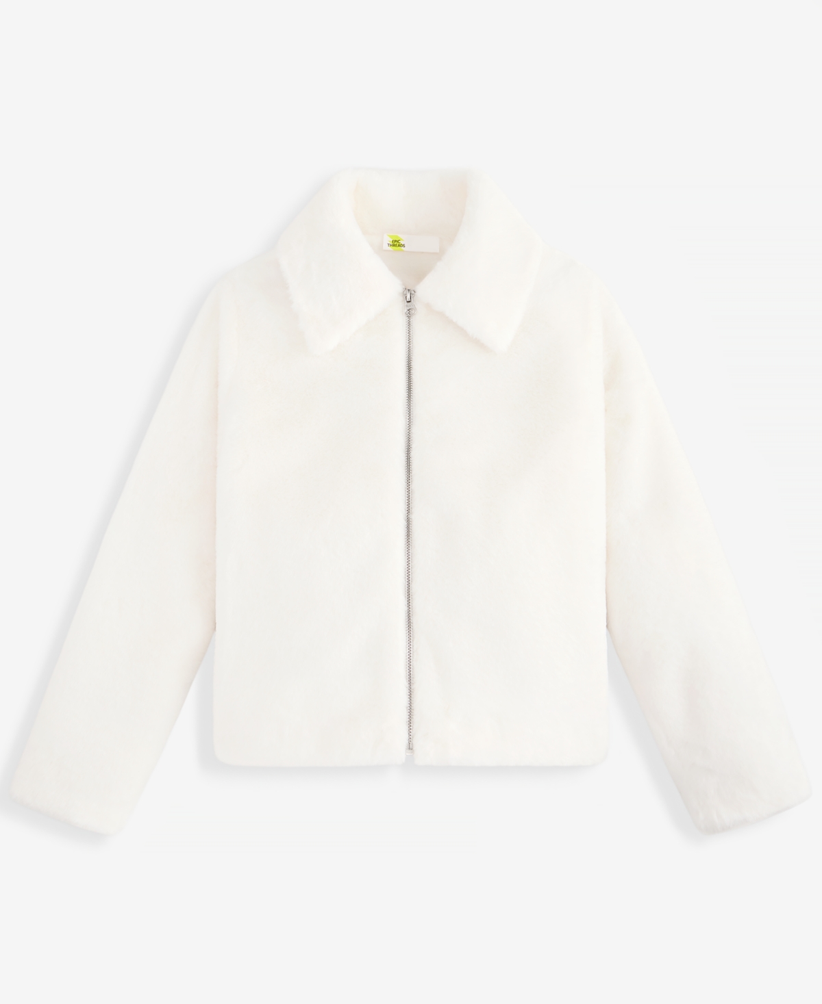 Epic Threads Girls' Xs-xl Solid Faux-fur Jacket, Macy's Exclusive In Angel White
