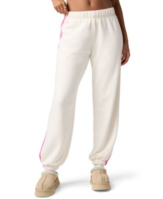 Juniors' Cozy Crush High-Rise Stripe Cotton-Blend Jogger