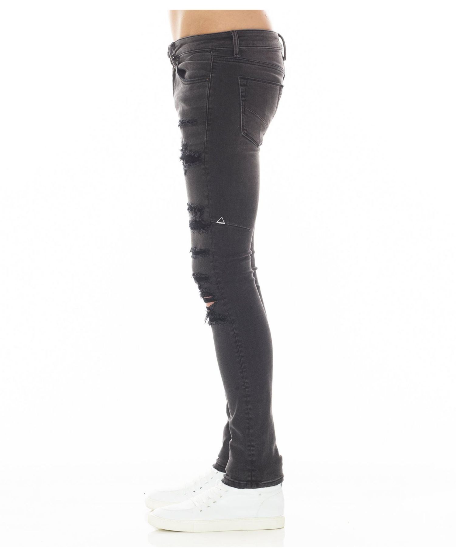 Men's Strat Super-Skinny Distressed Low Rise Jeans
