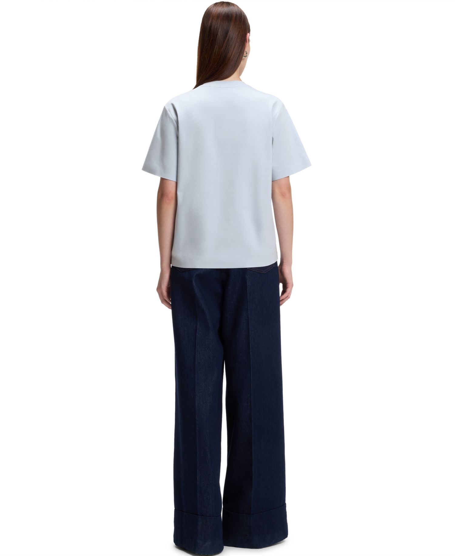 BOSS by Women's Mercerized Cotton Relaxed-Fit T-Shirt
