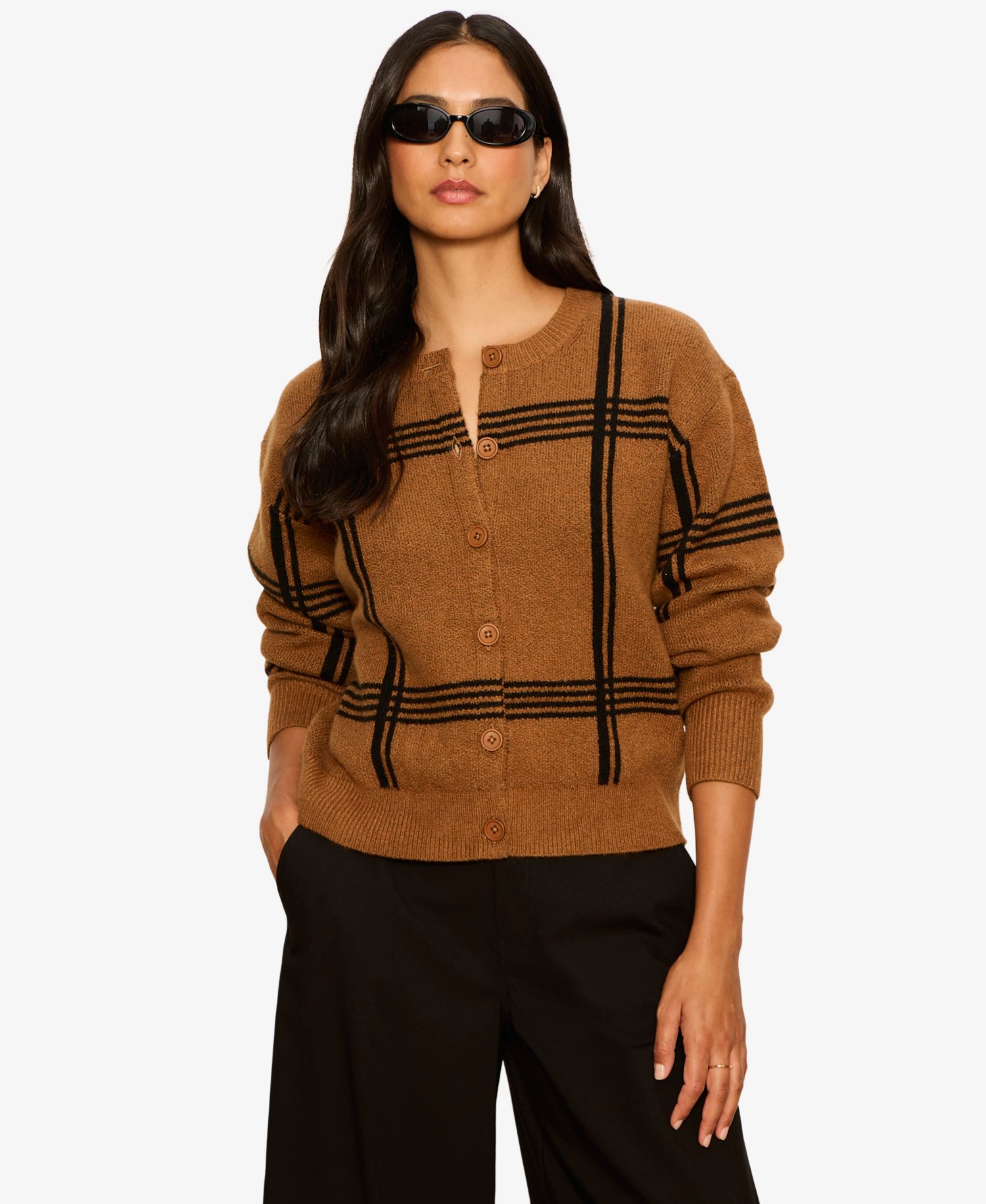Petite Semi-Cropped Crewneck Sweater