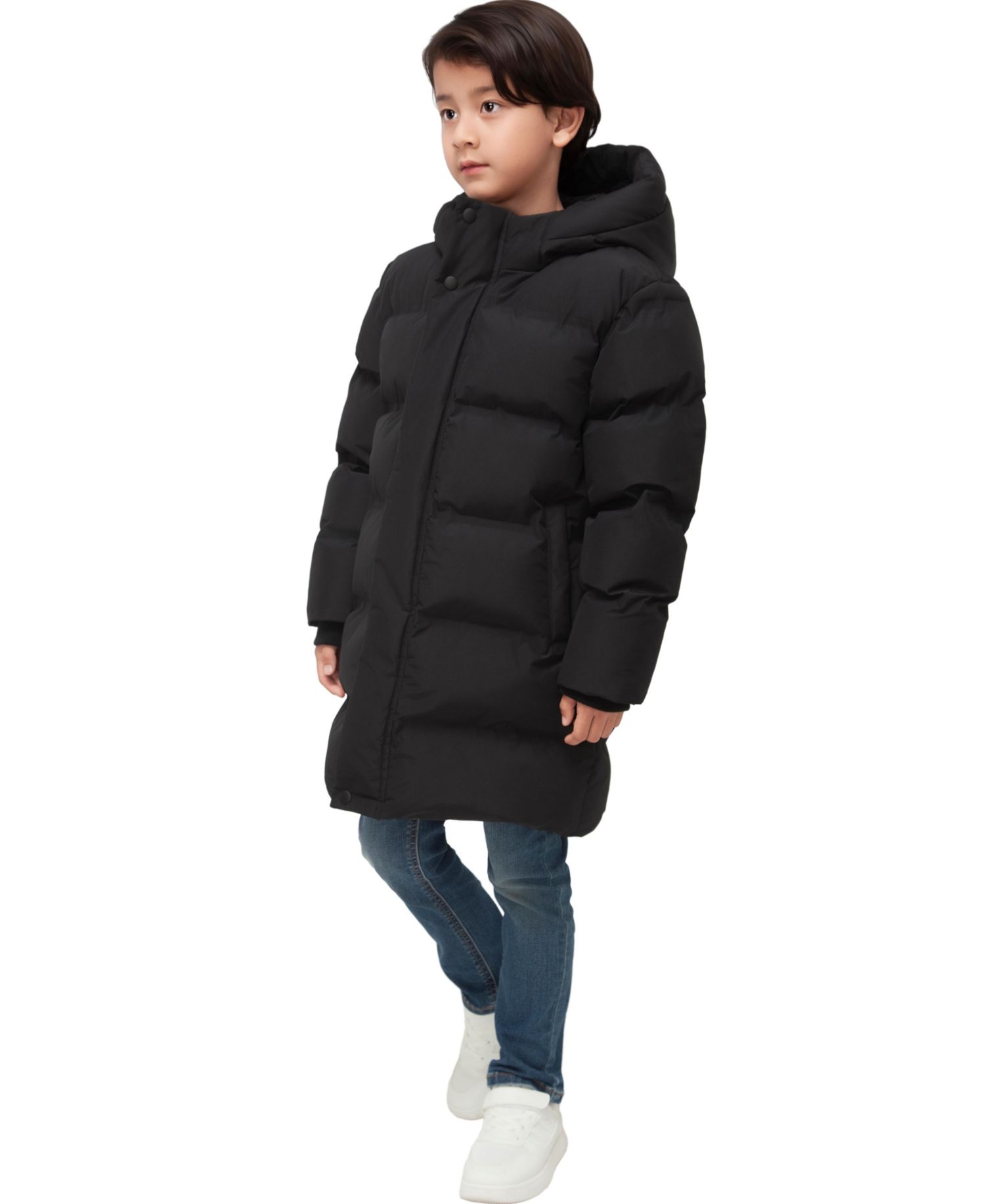 Boys' 4-20 Parker Hooded Fleece-Lined Mid-Length Puffer Jacket