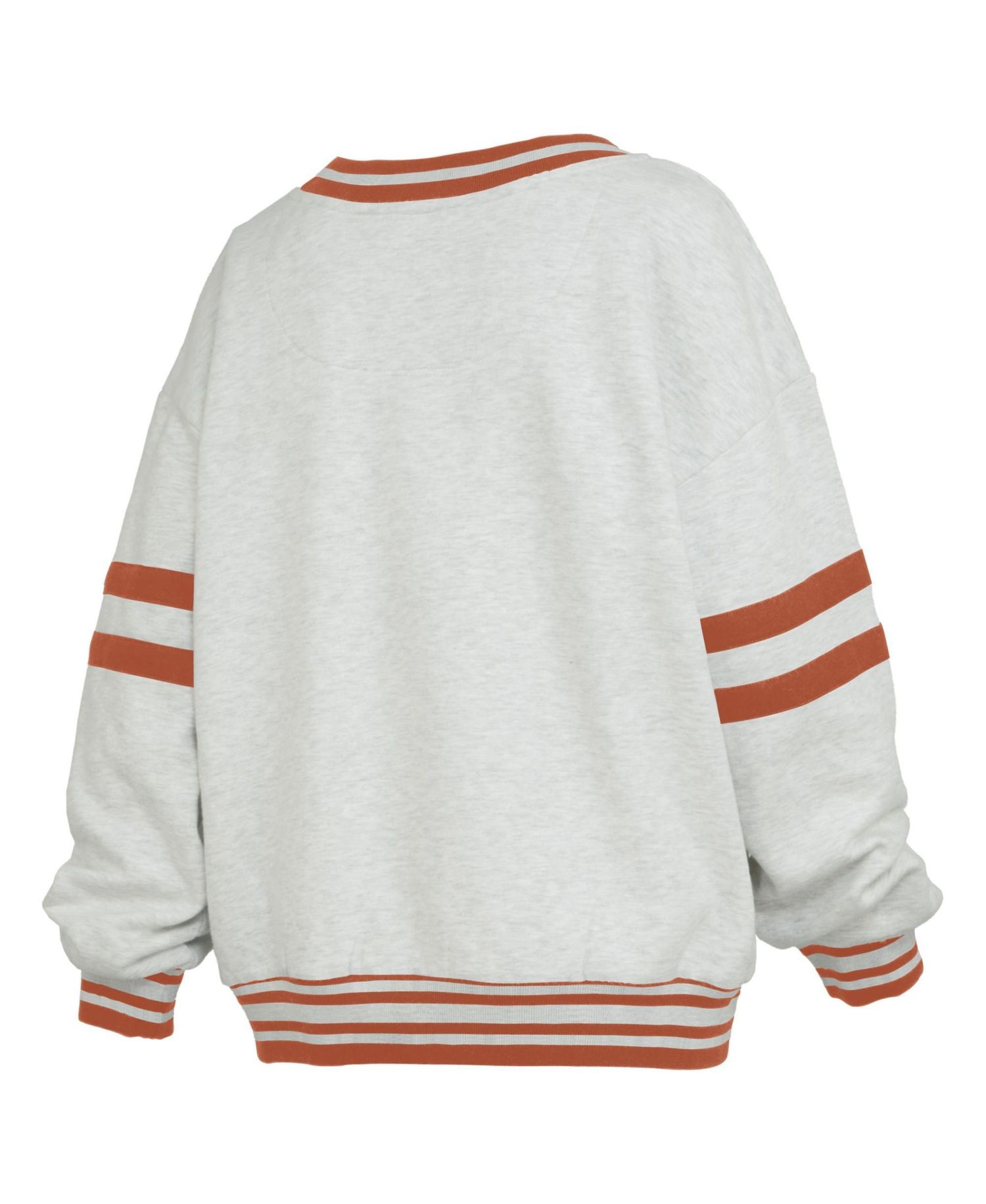 Women's Texas Longhorns Oates V-Neck Oversized-Fit Tackle Twill Sweatshirt