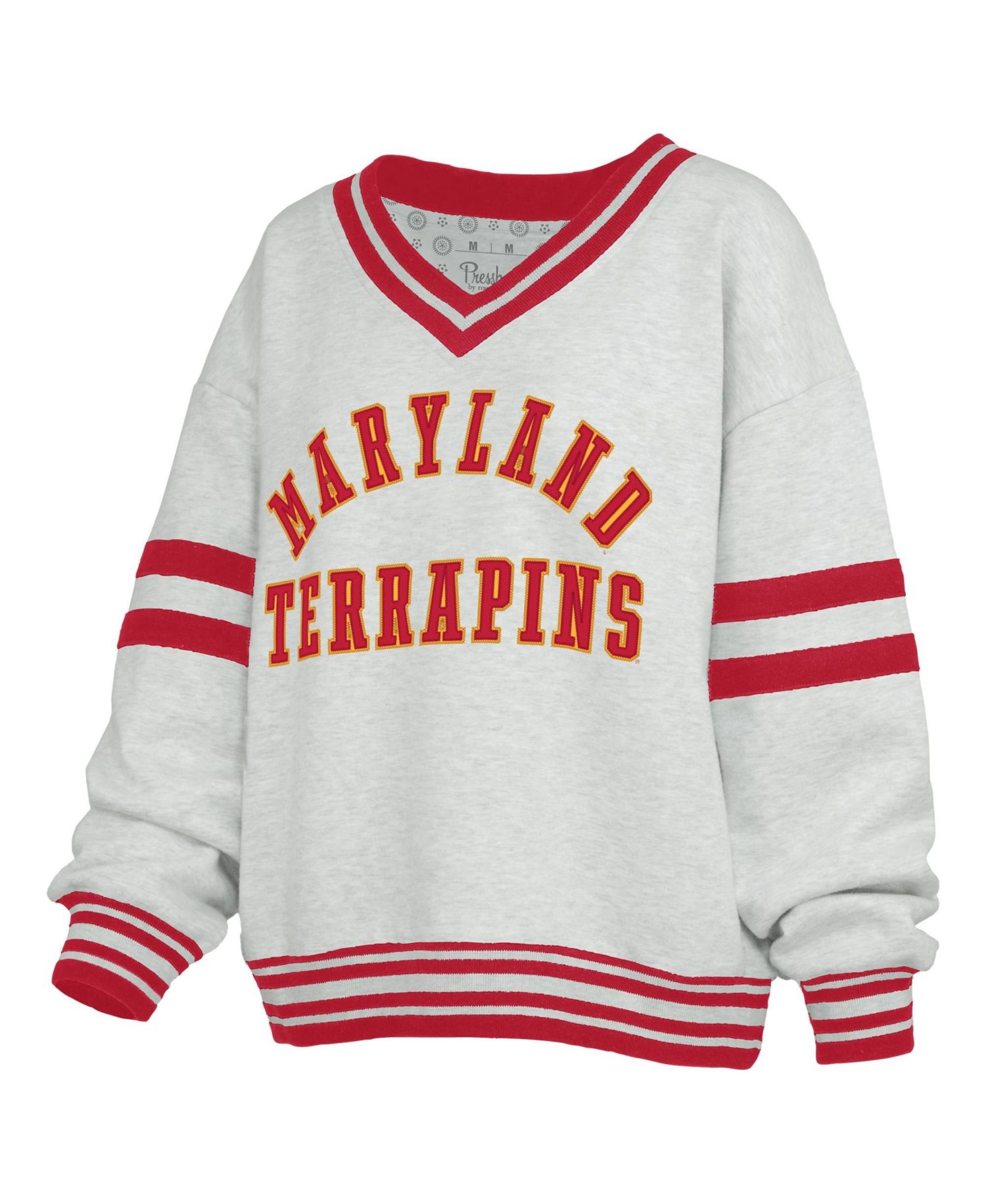Women's Oates Maryland Terrapins Tackle Twill V-Neck Sweatshirt