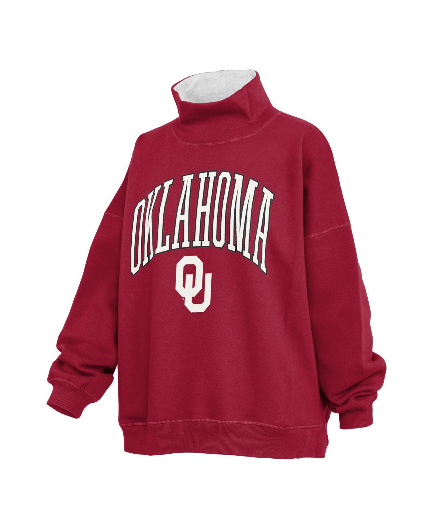 Women's Oklahoma Sooners Oversized Graphic Mock Neck Sweatshirt