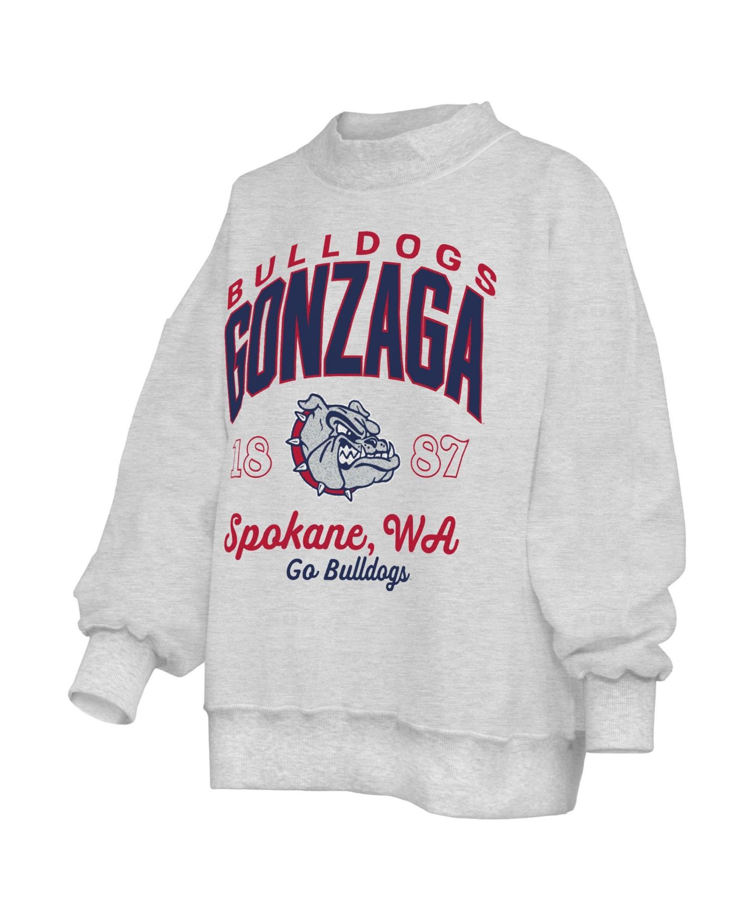 Women's Gonzaga Bulldogs Reversible Mock Neck Sweatshirt