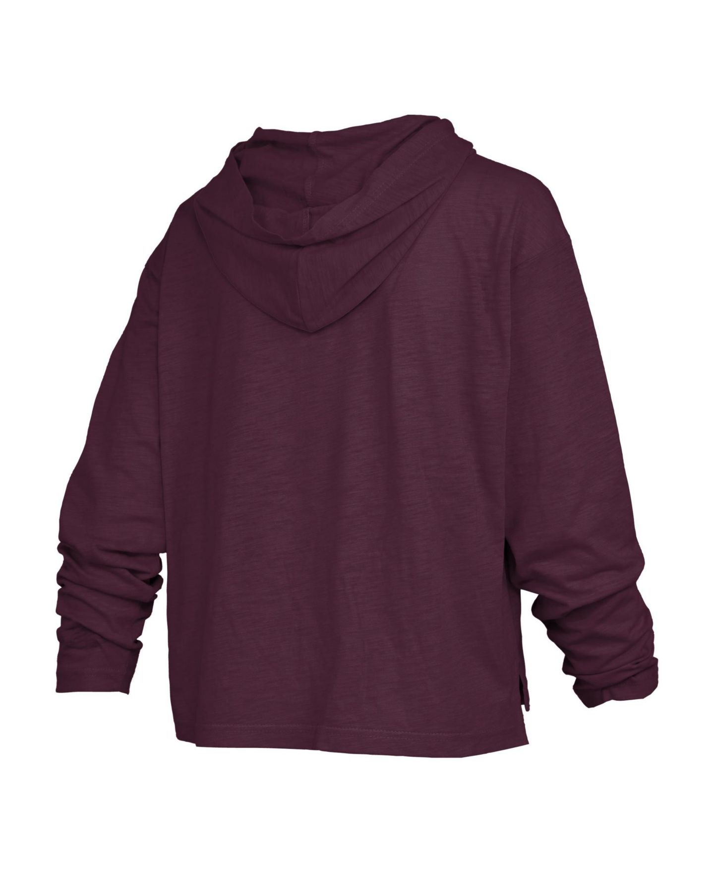 Женская футболка Pressbox Texas A&M Aggies Nelson Slub Drop-Tail Hem Long-Sleeve Hooded — фото 3