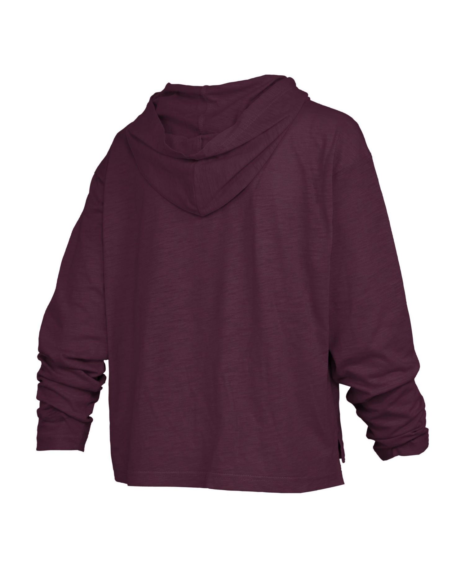 Women's Texas A&M Aggies Nelson Slub Drop-Tail Hem Long-Sleeve Hooded T-Shirt