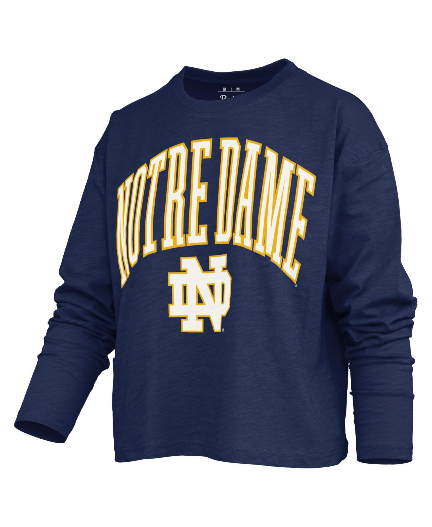 Women's Notre Dame Fighting Irish Motley Boxy Burnout Long Sleeve T-Shirt