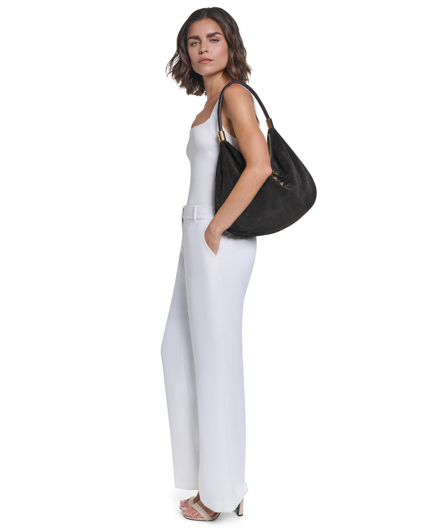 Maelynn Leather Large Hobo Handbag