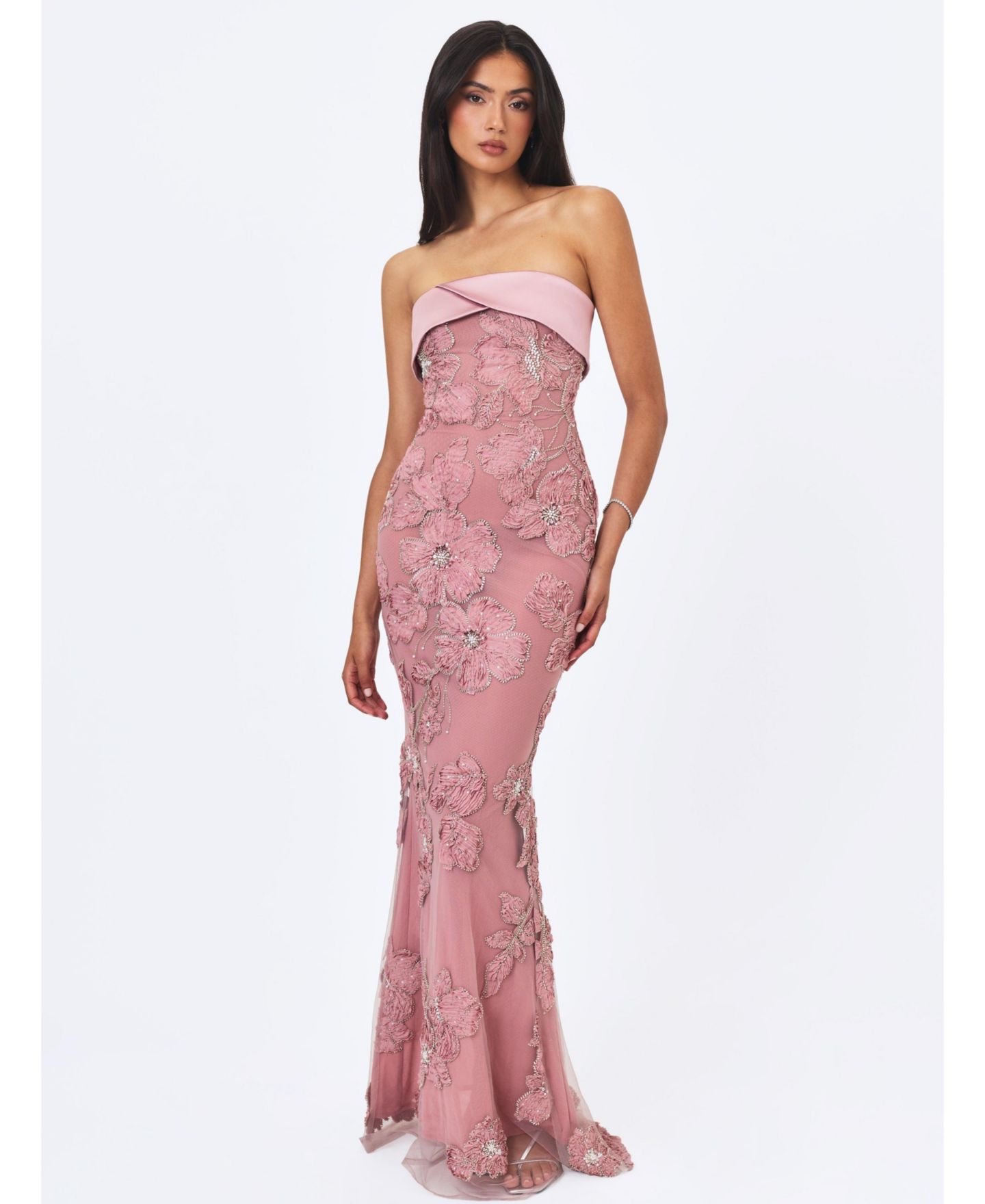 Женское платье Miss Circle Raphaela Corset Strapless Mermaid, цвет: Пыльный розовый — фото 1