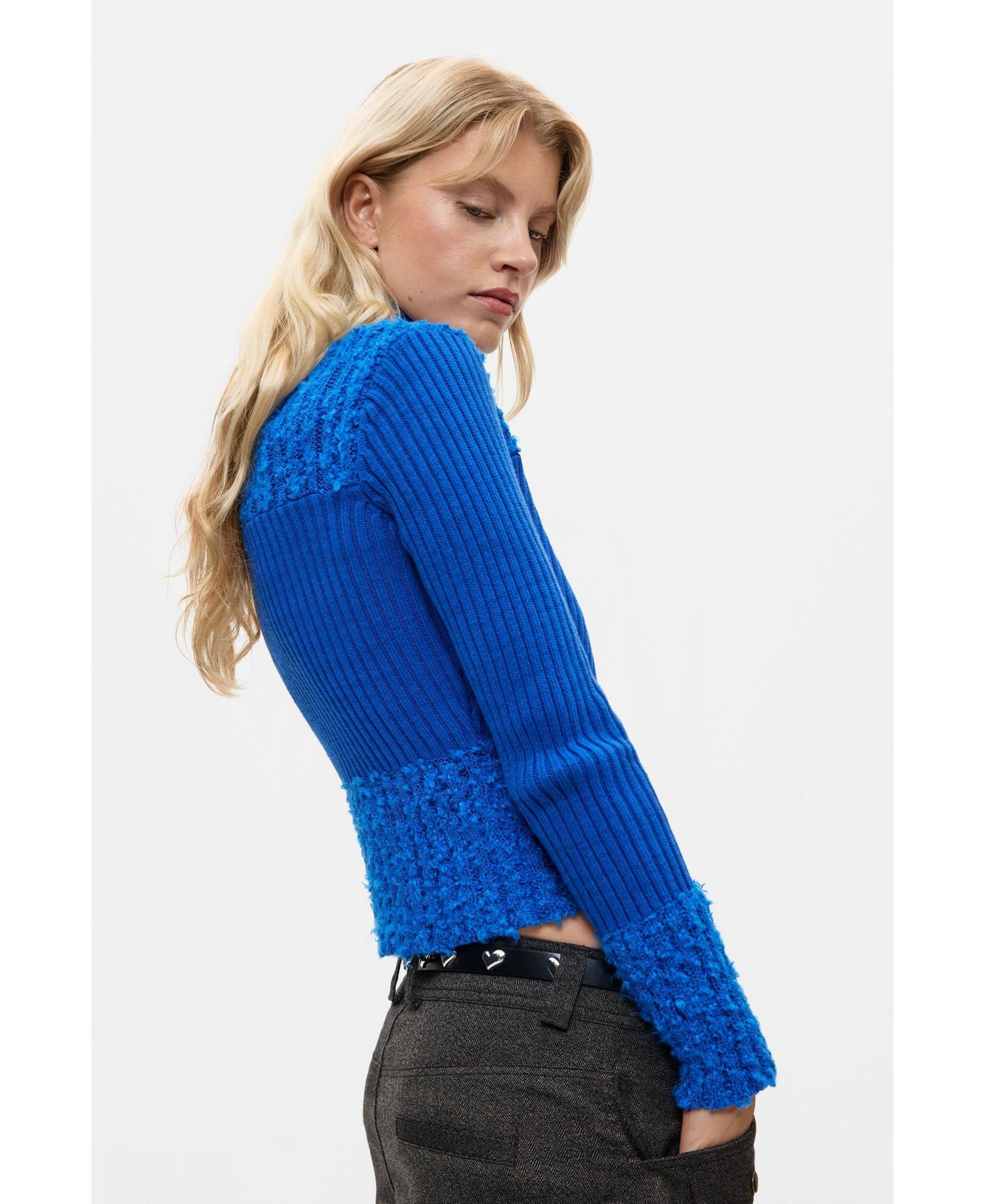 Women's Long-Sleeve Full-Zip Mock Neck Cardigan