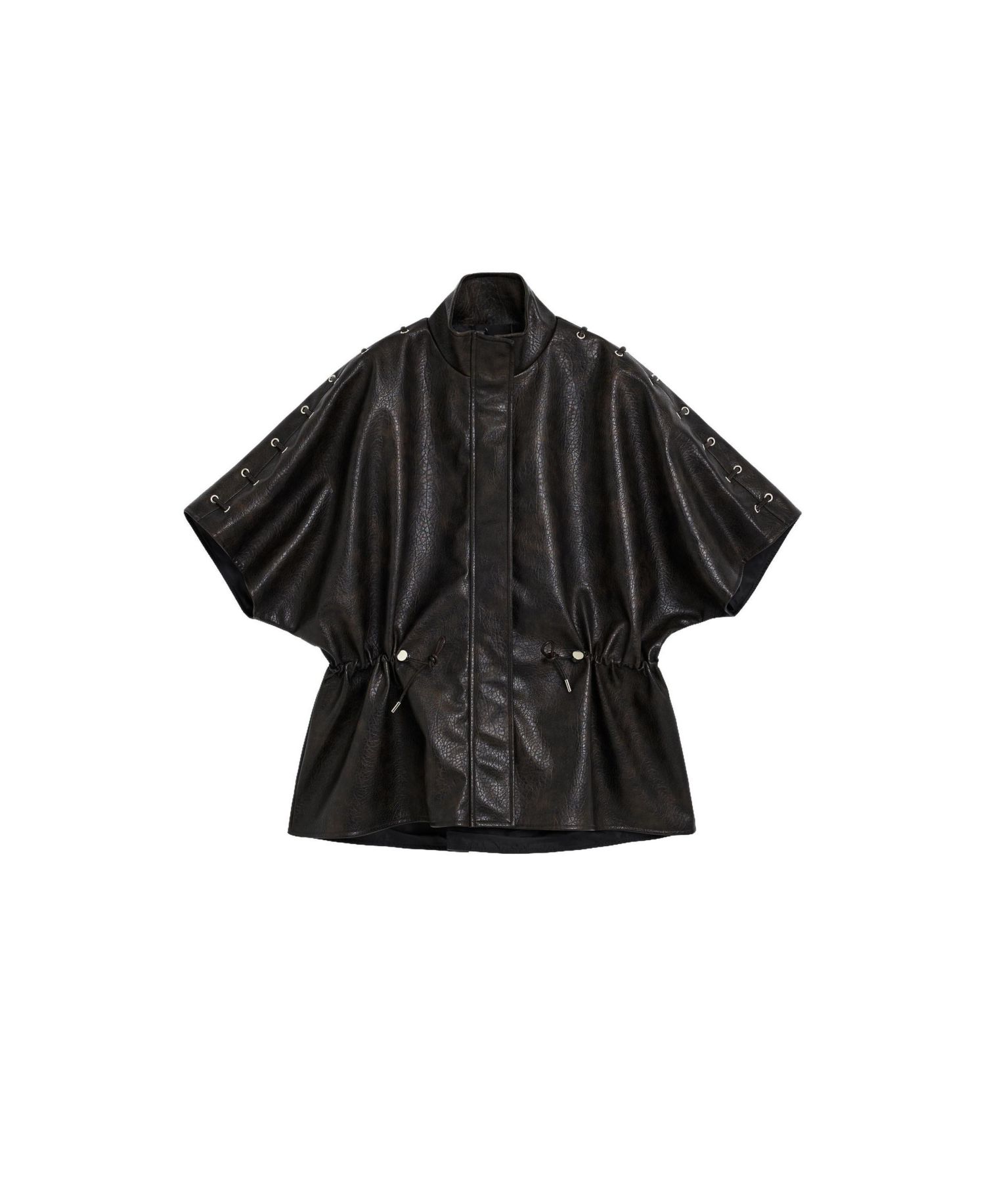 Women's Poncho Leather Effect