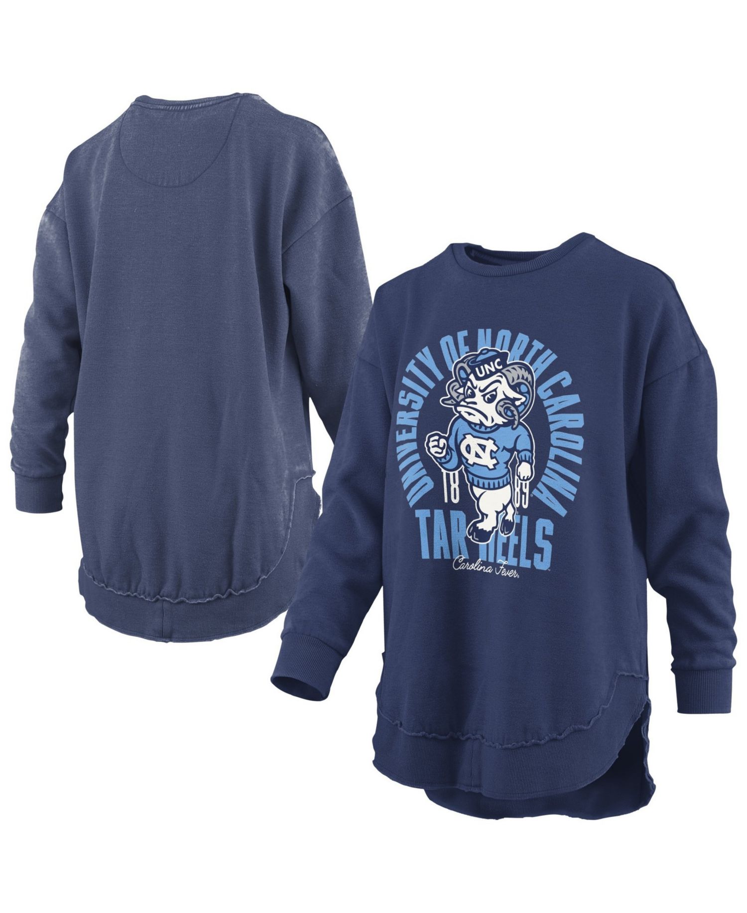 Women's North Carolina Tar Heels Blitz Graphic Fleece-Lined Crewneck Sweatshirt