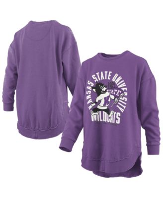 Women's Kansas State Wildcats Blitz Fleece-Lined Graphic Crewneck Sweatshirt