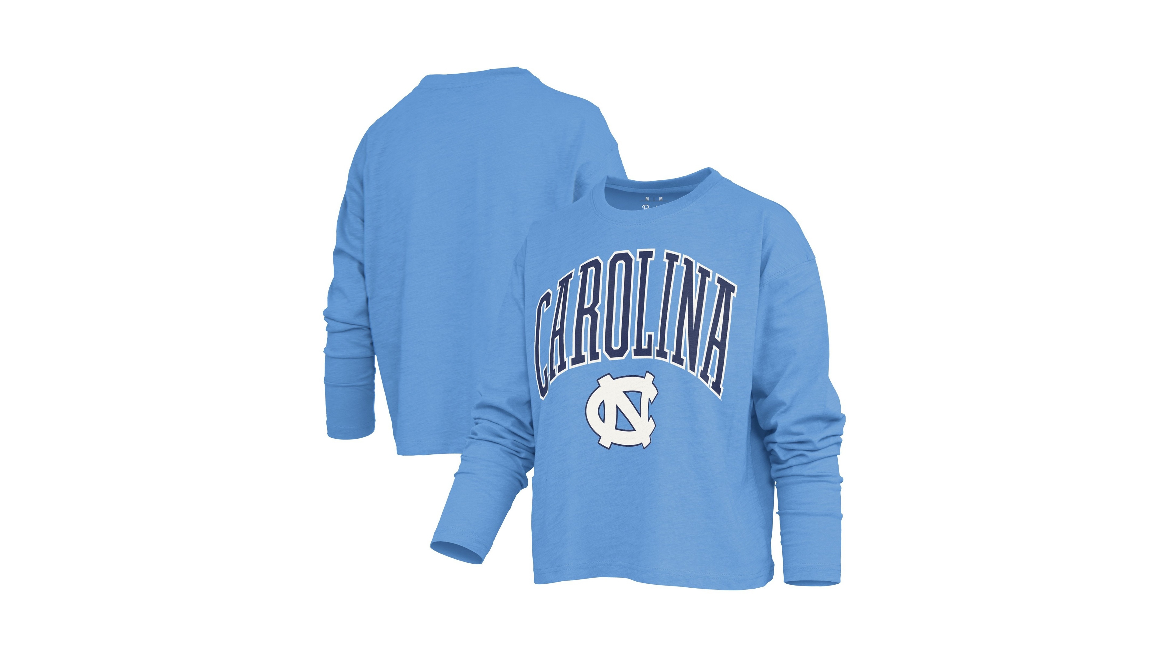 Pressbox Women's North Carolina Tar Heels Motley Burnout Boxy Dropped-Shoulder Long-Sleeve T-Shirt